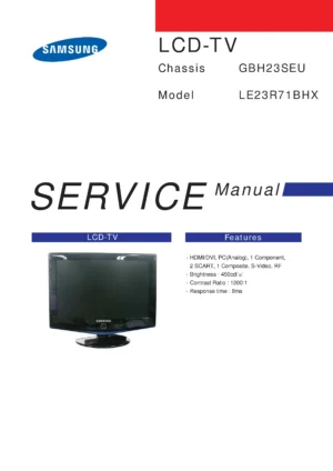 Samsung le23r71bhx service manual cover