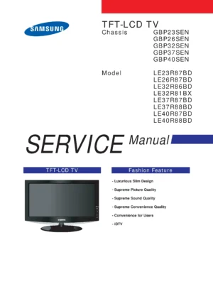 Samsung le23r87bd service manual cover