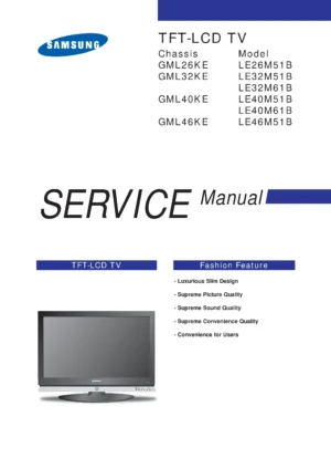 Samsung le26m51b service manual cover