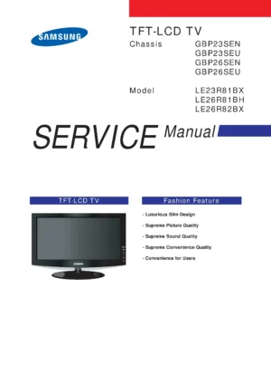 Samsung le26r81bh service manual cover