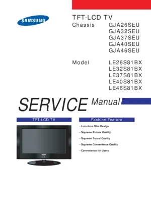 Samsung le26s81bx service manual cover