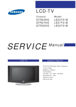 Samsung le27t51b service manual cover
