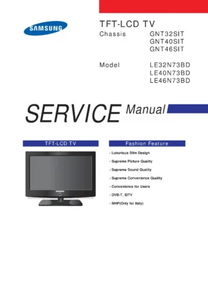 Samsung le32n73bd service manual cover