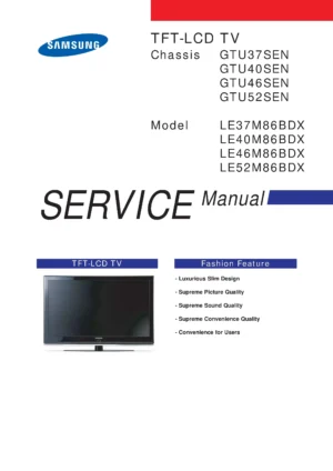 Samsung le52m86bdx le46m86bdx le40m86bdx le37m86bdx service manual cover