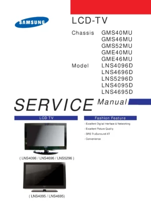 Samsung lns5296d service manual cover