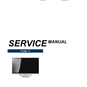Samsung pn51d490a1d service manual cover with photo of the television, model type and code and manual contents