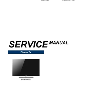 Samsung pn59d550 pn59d550c1f plasma service manual cover with photo of the television, model type and code and manual contents