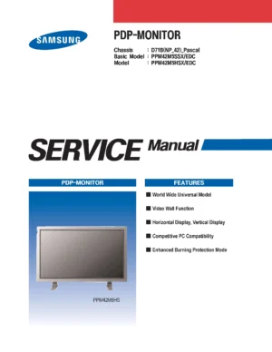 Samsung ppm42m5hs service manual cover