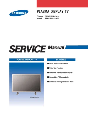 Samsung ppm42m5ssx service manual cover