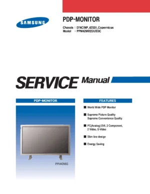 Samsung ppm42m6ss service manual cover