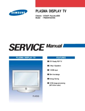 Samsung ps 42d51s ps42d51s plasma service manual cover