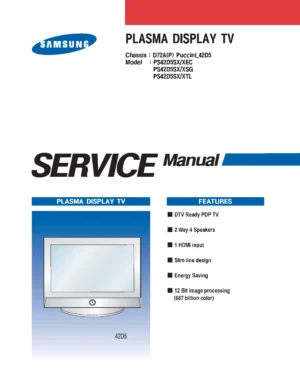 Samsung ps 42d5s ps42d5s service manual cover