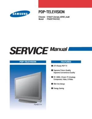 Samsung ps 42e71h ps42e71h service manual cover