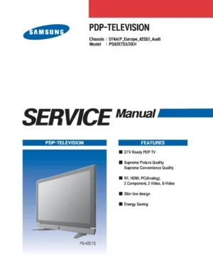 Samsung ps 42e7s ps42e7s service manual cover