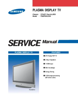 Samsung ps 42p5h ps42p5h service manual cover