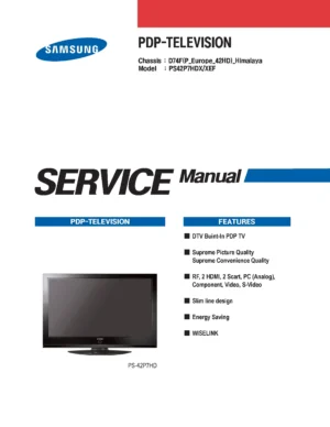 Samsung ps 42p7hd ps42p7hd service manual cover