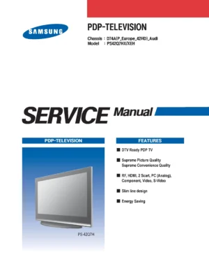 Samsung ps 42q7h ps42q7h service manual cover