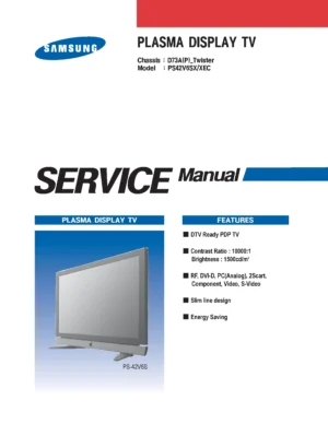 Samsung ps 42v6 (ps42v6s) service manual cover