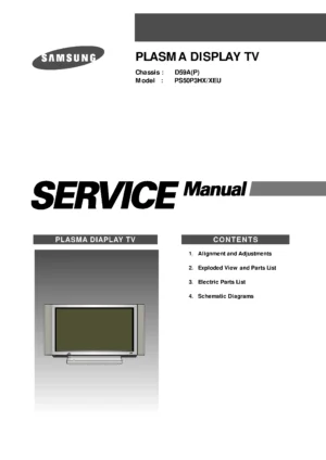 Samsung ps 50p3h service manual cover