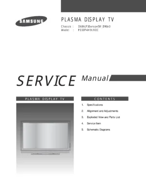 Samsung ps 50p4h1 service manual cover