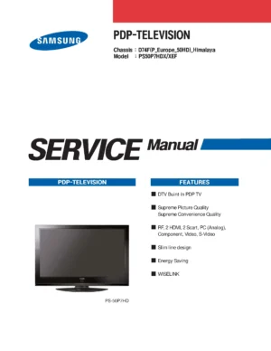 Samsung ps 50p7hd service manual cover