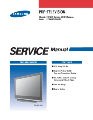 Samsung ps 50q7hd ps50q7hd service manual cover