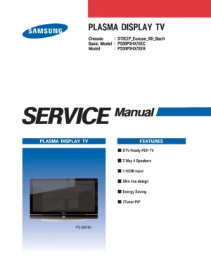 Samsung ps50p5h ps50p5hx service manual cover