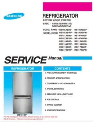 Samsung rb217abpn service manual cover