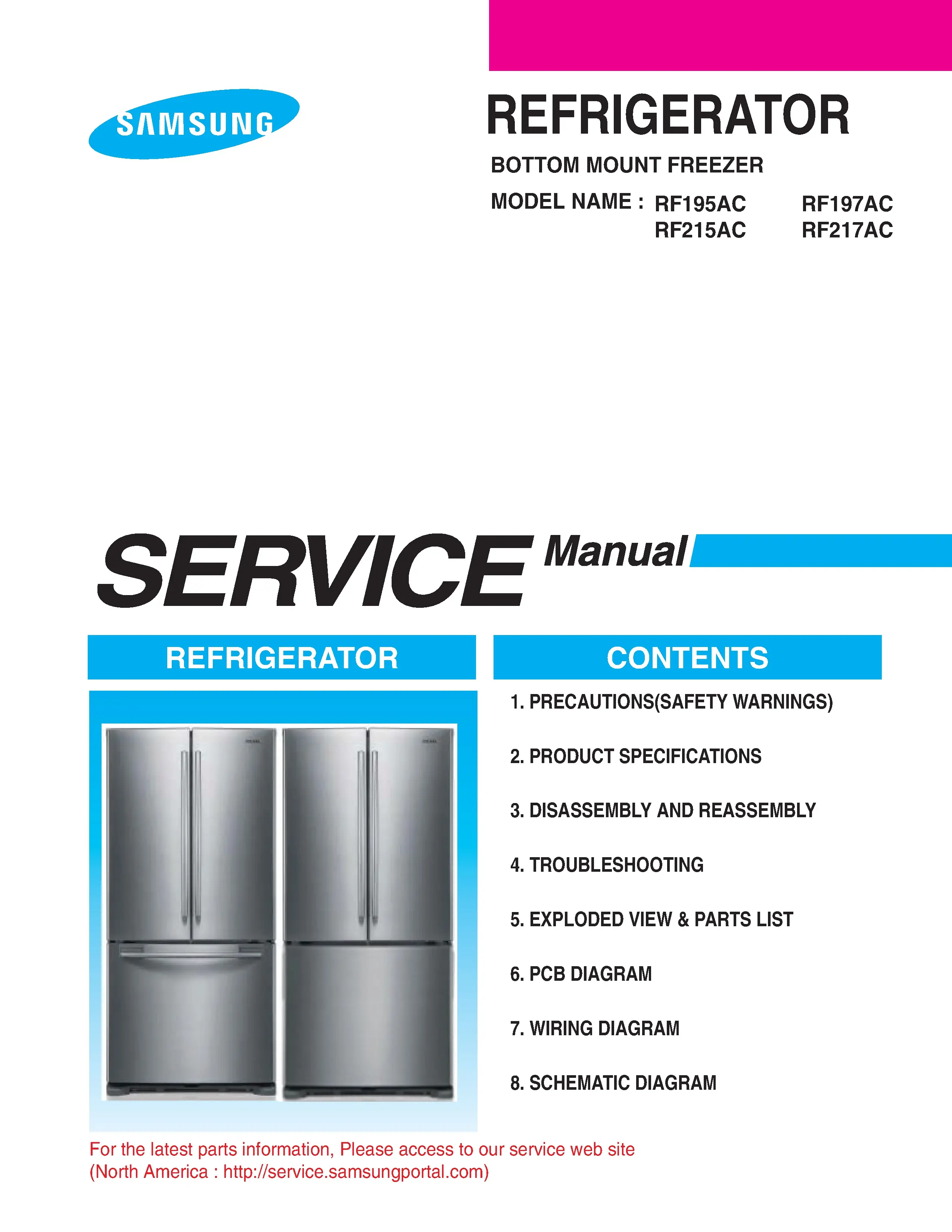 Samsung rf217acwp service manual cover