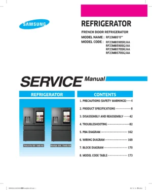 Samsung rf23m8590sr rf23m8590sg rf23m8570sr rf23m8570sg service manual cover