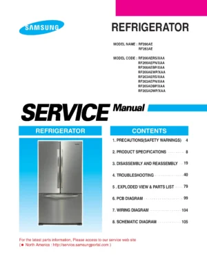 Samsung rf263aepn service manual cover