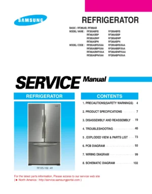 Samsung rf265abbp service manual cover