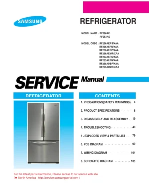 Samsung rf266afrs service manual cover