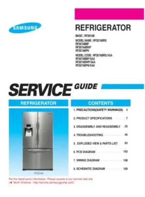 Samsung rf267abbp service manual cover