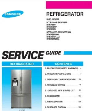 Samsung rf267abwp service manual cover