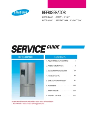 Samsung rf267aebp service manual cover