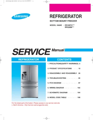 Samsung rfg28mesl service manual cover
