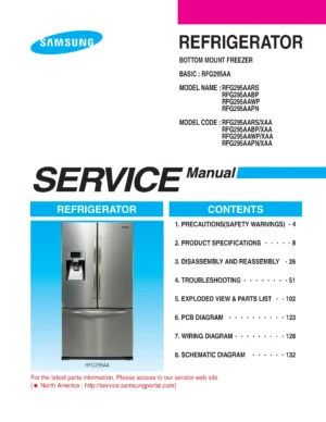 Samsung rfg295aabp service manual cover