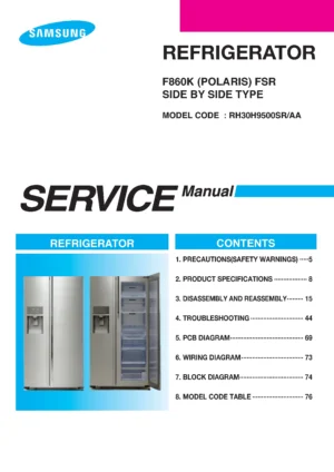 Samsung rh30h9500sr service manual cover