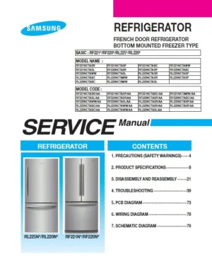 Samsung rl220nctaww service manual cover
