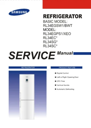 Samsung rl34ecsw rl34ecps rl34sgsw rl34scsw rl34scps service manual cover