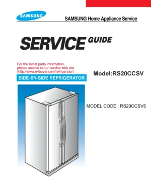Samsung rs20ccsv service manual cover