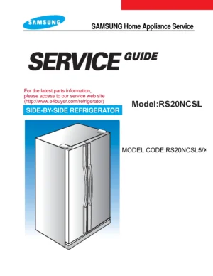 Samsung rs20ncsl service manual cover