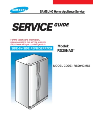 Samsung rs20nrhs service manual cover