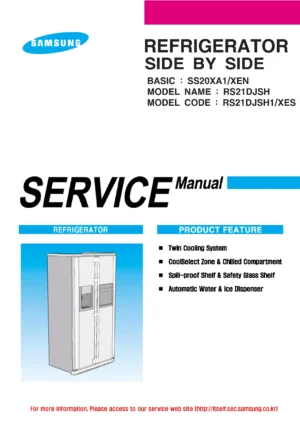 Samsung rs21djsh service manual cover