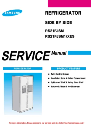 Samsung rs21fjsm service manual cover