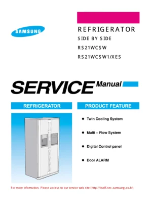 Samsung rs21wcsw service manual cover