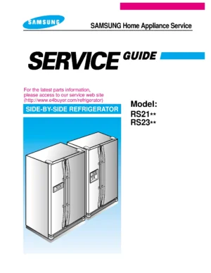 Samsung rs23fgrs service manual cover