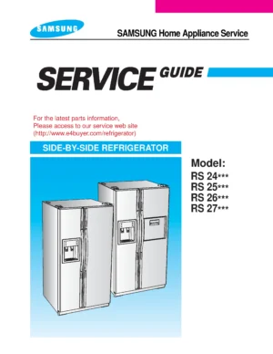 Samsung rs2544 rs2622 rs2644 rs2666 rs2777 service manual cover