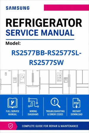 Samsung rs2577bb rs2577sl rs2577sw service manual cover